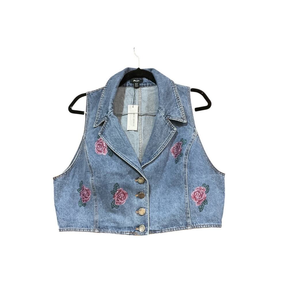Nasty Gal Vest Denim Women 16 NWT